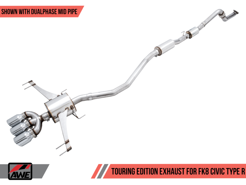 AWE 3015-42666 Touring Edition Exhaust System Kit For Honda FK8 Civic Type R NEW