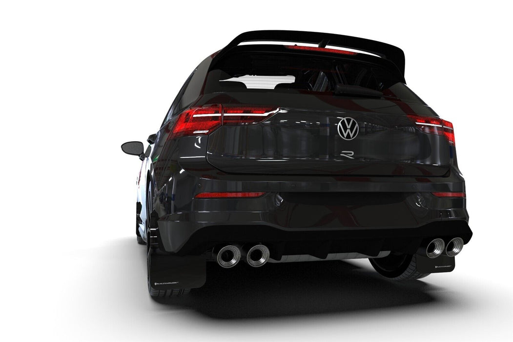 Rally Armor UR Black Mud Flaps w/ Green Logo for 2022 Volkswagen MK8 GTI/Golf R