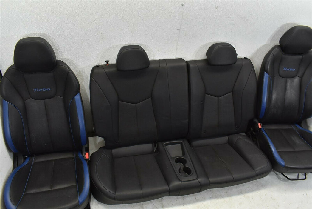 2013-2017 Hyundai Veloster Turbo Seat Set Assembly Blue Black Leather 13-17