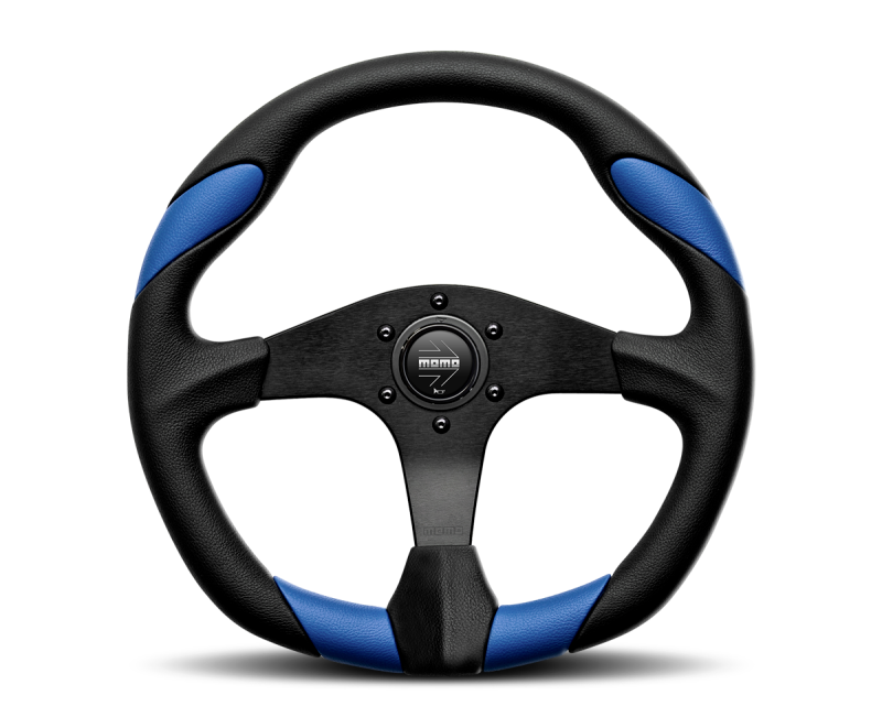 Momo Quark Steering Wheel 350 mm - Black Poly/Black Spokes