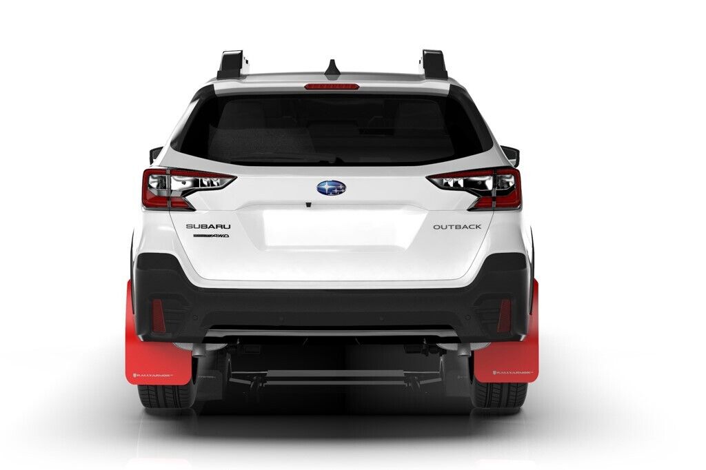 Rally Armor UR Red Mud Flaps w/ White Logo for 2020-2023 Subaru Outback