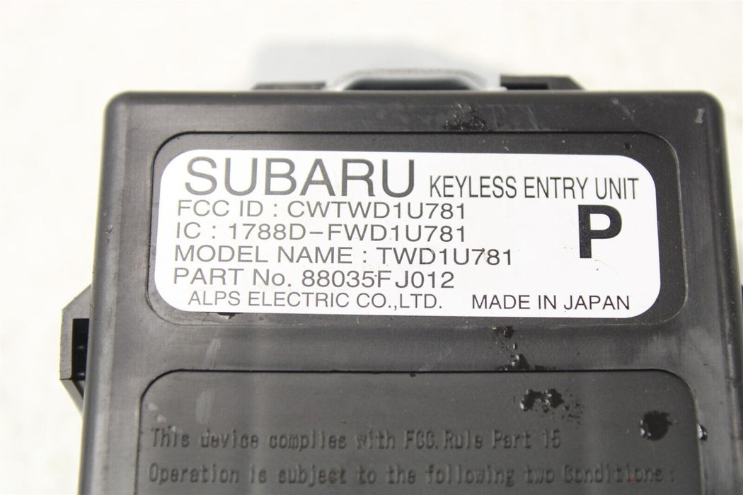 2015-2019 Subaru WRX Keyless Entry Module 88035FJ012 15-19