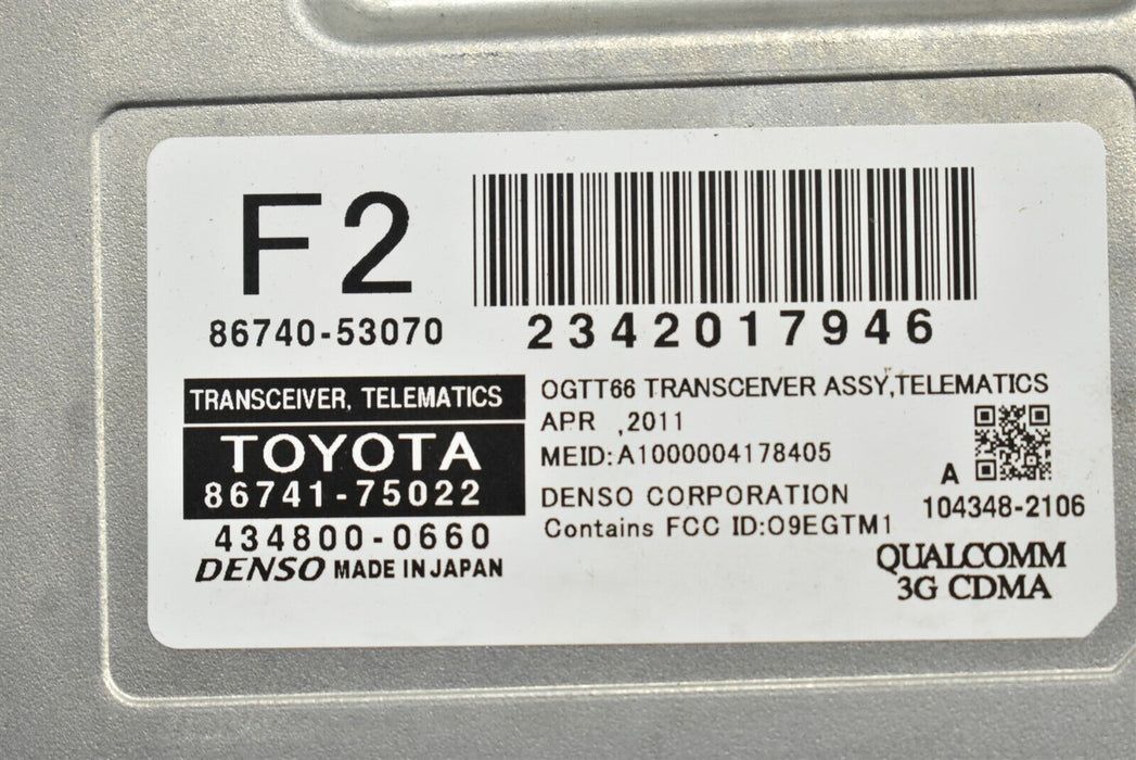 2006-2013 Lexus IS 250 Transceiver Control Module Telematics 86740-53070 06-13