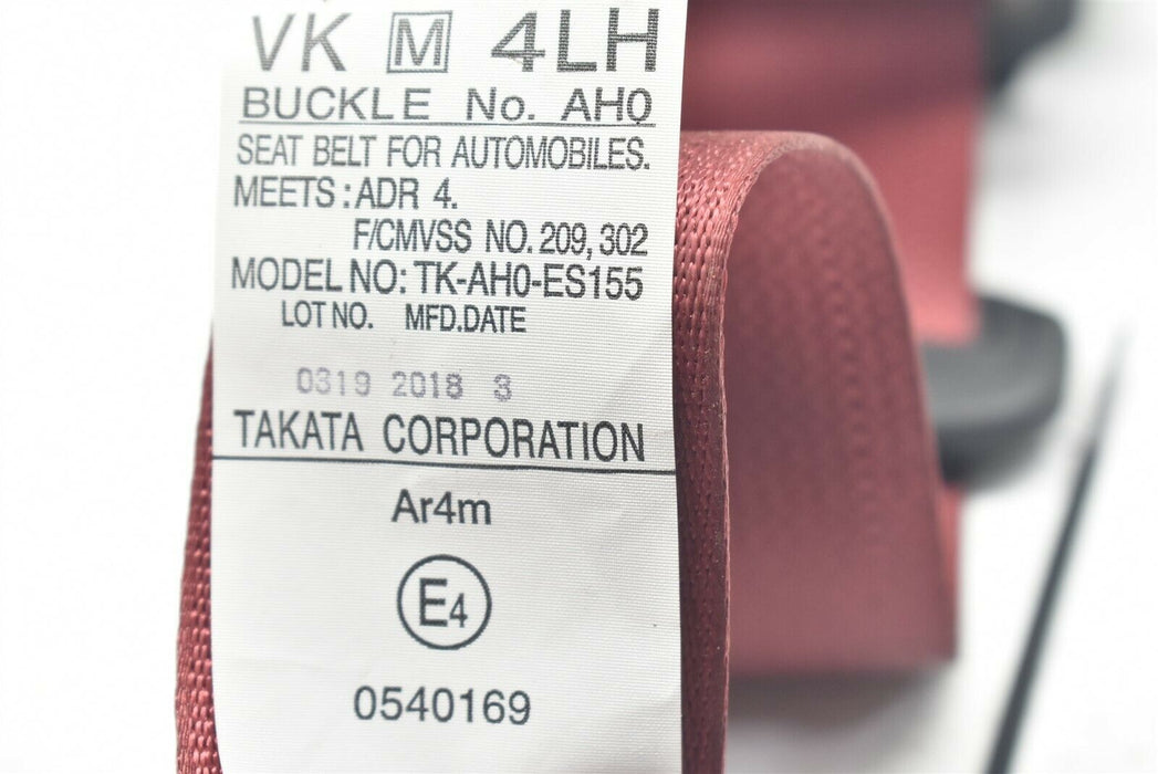 2015-2019 Subaru WRX STI Rear Seat Belt Assembly Left Driver Side LH OEM 15-19