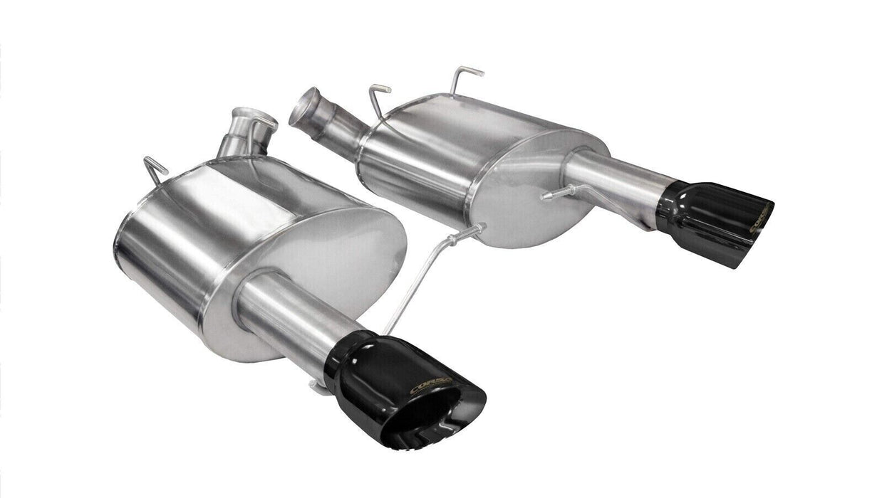 CORSA Sport Axle-Back Exhaust Black Tips for 2011-2014 Mustang GT & Boss 302