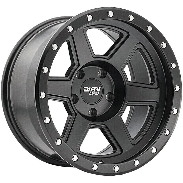 Dirty Life 9315 Compound 17x9 6x5.5" -12mm Matte Black Wheel Rim 17" Inch