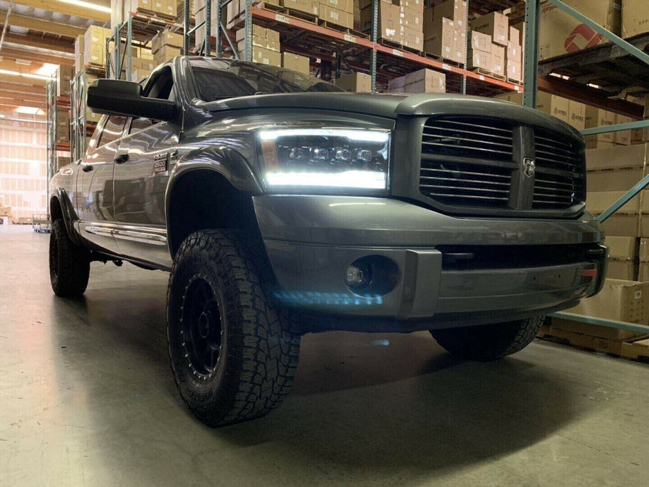 AlphaRex Black Nova LED Projector Headlights for 2006-2008 Dodge Ram Pickup