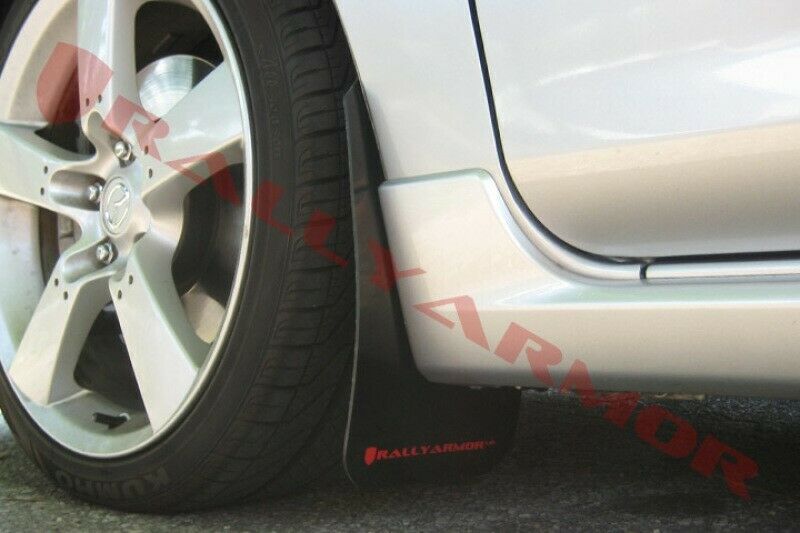Rally Armor Black Mud Flap w/ Red Logo For 04-09 Mazda3 / MazdaSpeed3