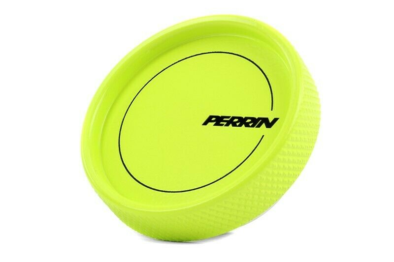 Perrin Performance Neon Yellow Oil Fill Cap Round Style for WRX STI and FRS BRZ