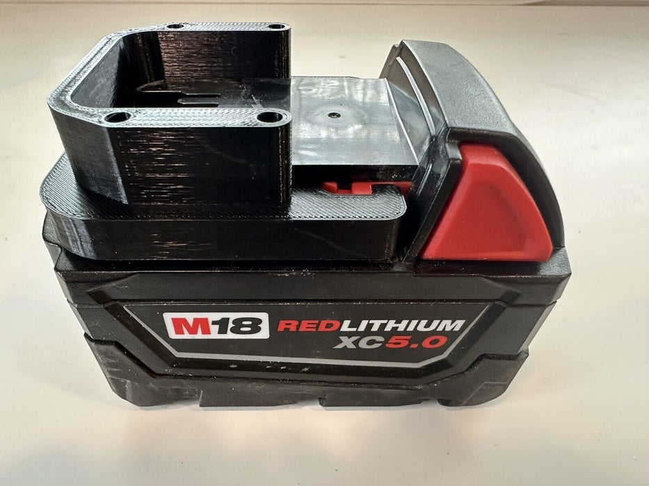 6 Pack 3D Printed Battery Holder Made For Milwaukee M18 Batteries  Black