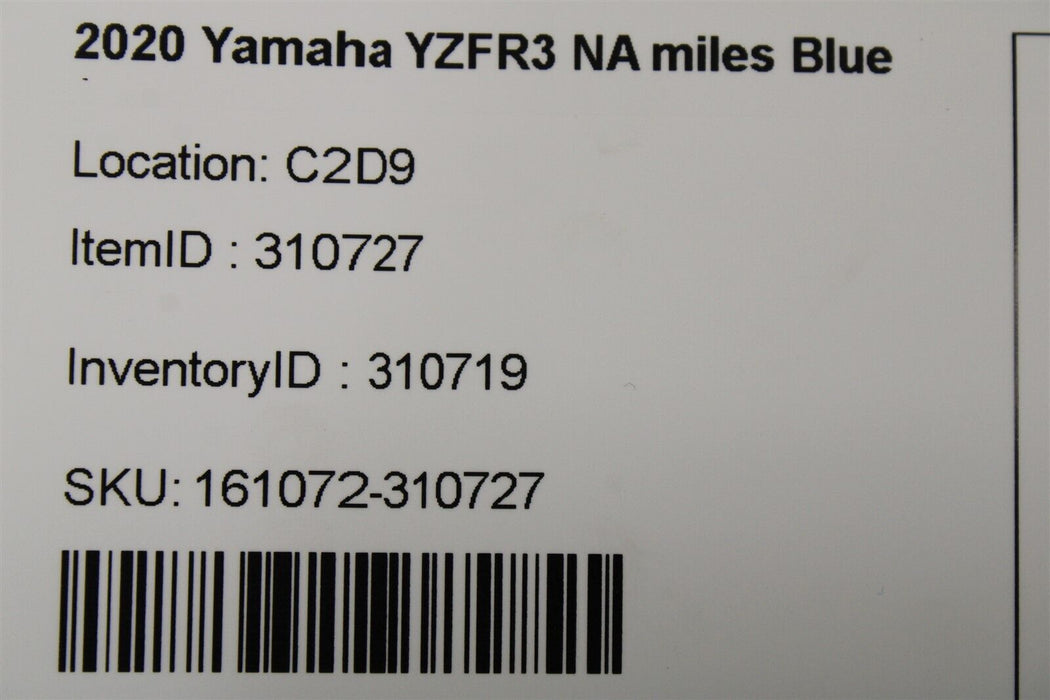 2020 Yamaha YZF R3 Brake Line Hose Pipe 19-23