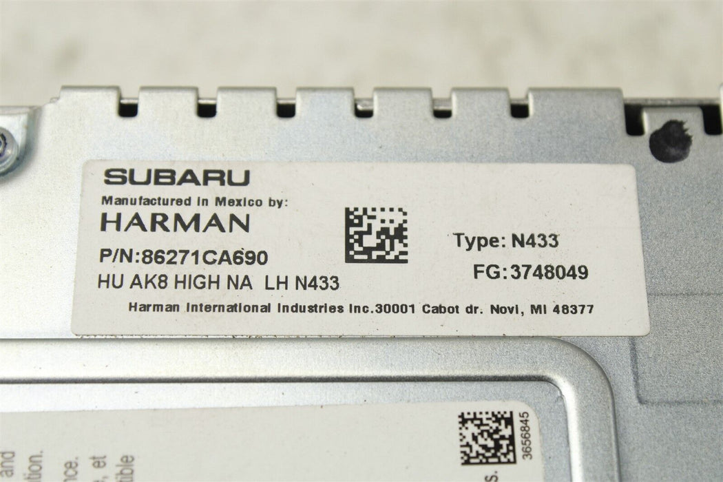 2020 Subaru BRZ Stereo Harmon Kardon Navigation Radio Receiver Unit 86271CA690