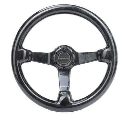 NRG - 350mm 3" Deep Forged Carbon Fiber Steering Wheel W/ 3 Spokes (ST-036FC)