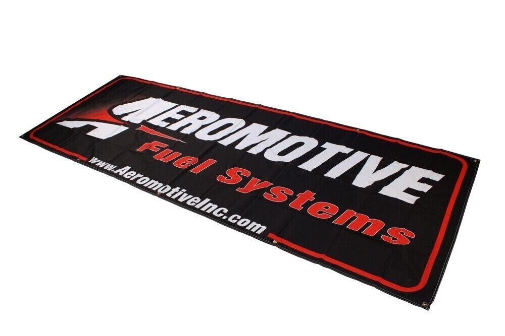 Aeromotive Banner - 32in x 92in (Black/Red) 95012