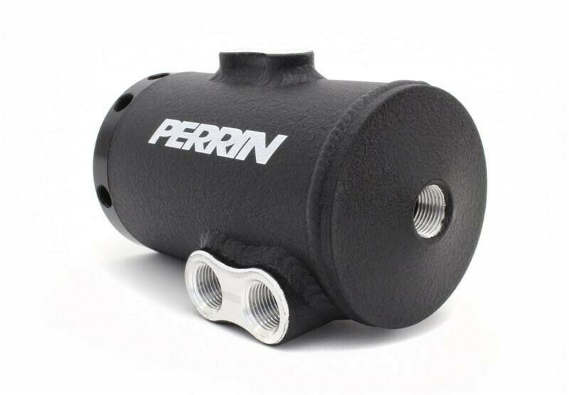 Perrin Performance Black Air Oil Separator for Subaru WRX / STI 02-07