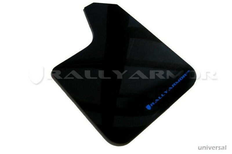 Rally Armor Universal fitment (no hardware) UR Black Mud Flap w/ Blue Logo