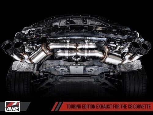 AWE 3015-43159 for 2020 Chevrolet Corvette C8 Touring Exhaust-Quad Black