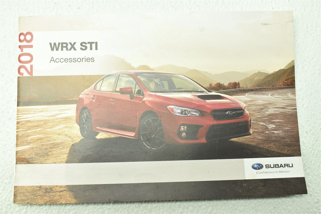 2018 Subaru WRX STI Owners Manual Booklet Assembly Factory OEM 18