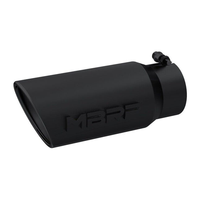 MBRP T5051BLK Angled Rolled End 12" Length Universal Exhaust Tail Pipe Tip