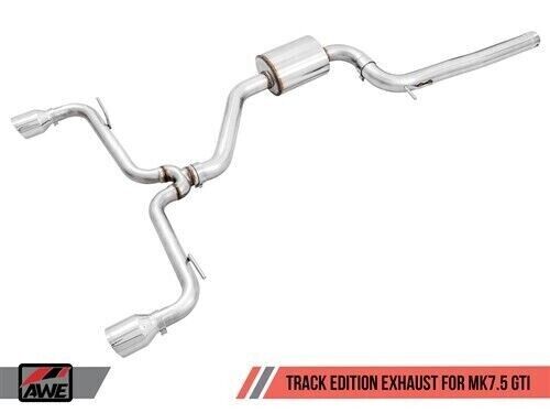 AWE 3020-32042 Tuning for Volkswagen GTI MK7.5 2.0T Track Exhaust w/Silver 102mm