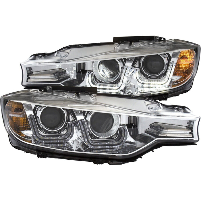 Anzo USA 121505 Clear Projector Headlight Set For 2012-2015 BMW 3 Series
