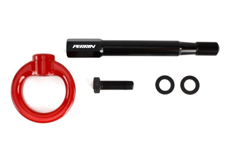 Perrin Front Tow Hook Red for 2022 Subaru BRZ and Toyota GR86