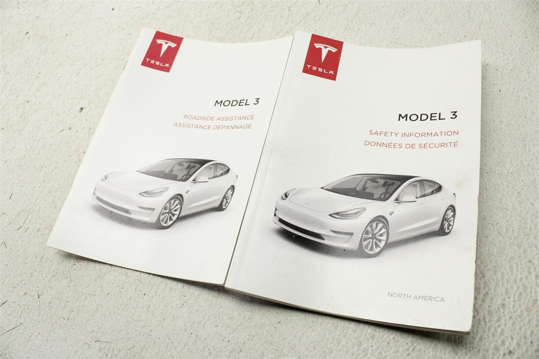 2017-2020 Tesla Model 3 Manual Booklet Handbook 17-20