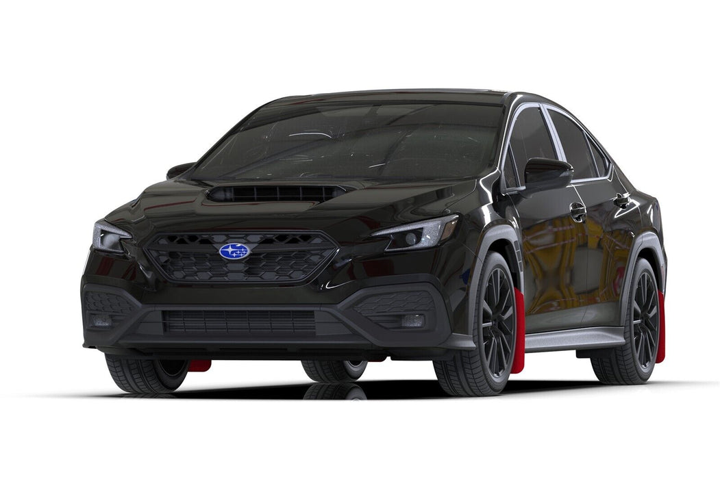 Rally Armor UR Red Mud Flaps w/ Black Logo for 2022 Subaru WRX