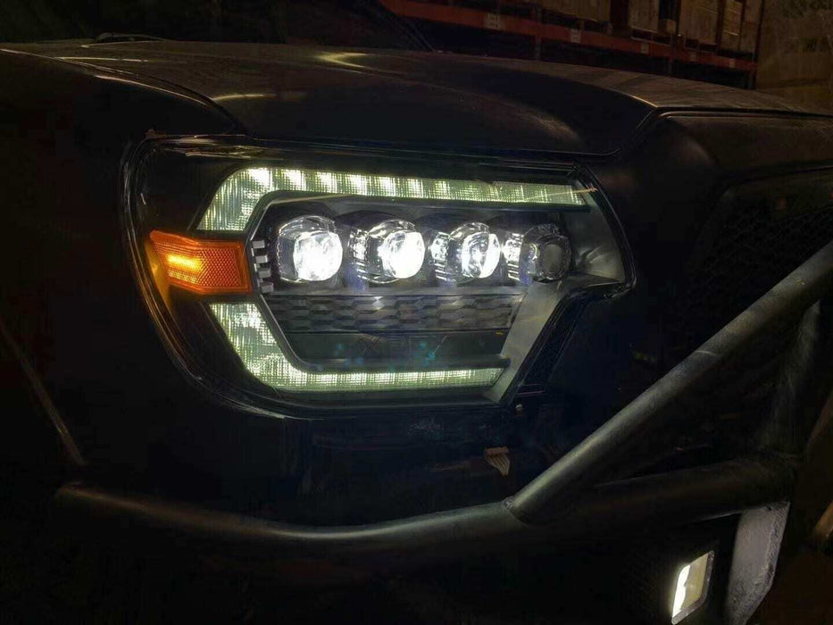 Alpharex NOVA Sequential Full LED Projector Headlight Black Set For 12-15 Tacoma