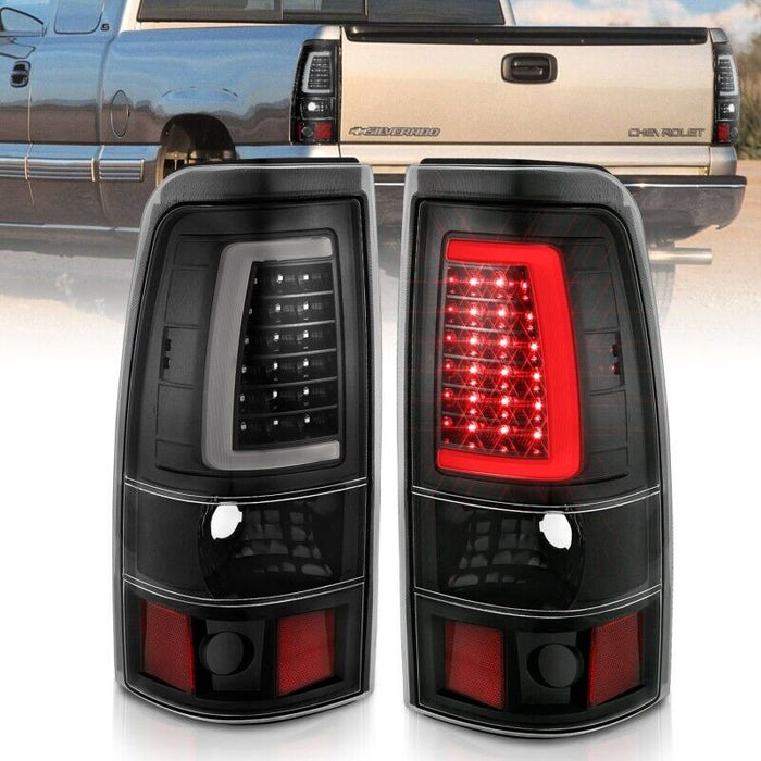 Anzo 311330 Tail Light Assembly LED Black Pair For 1999-2002 Silverado 1500