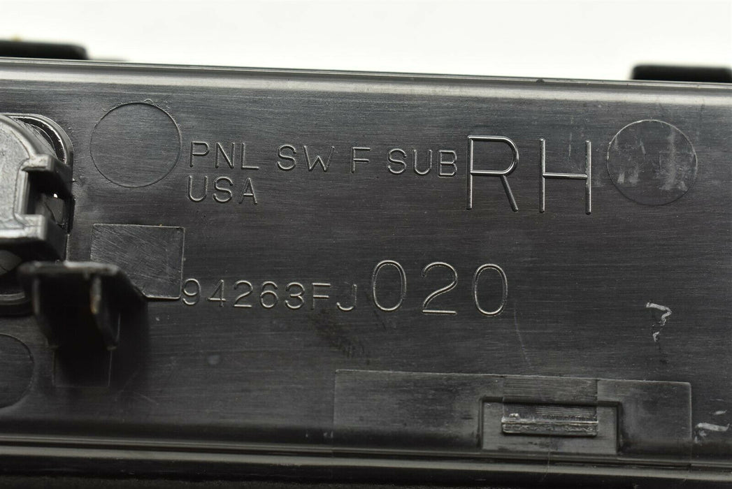 2015-2017 Subaru WRX STI Window Switch Trim Front Right Passenger RH 15-17
