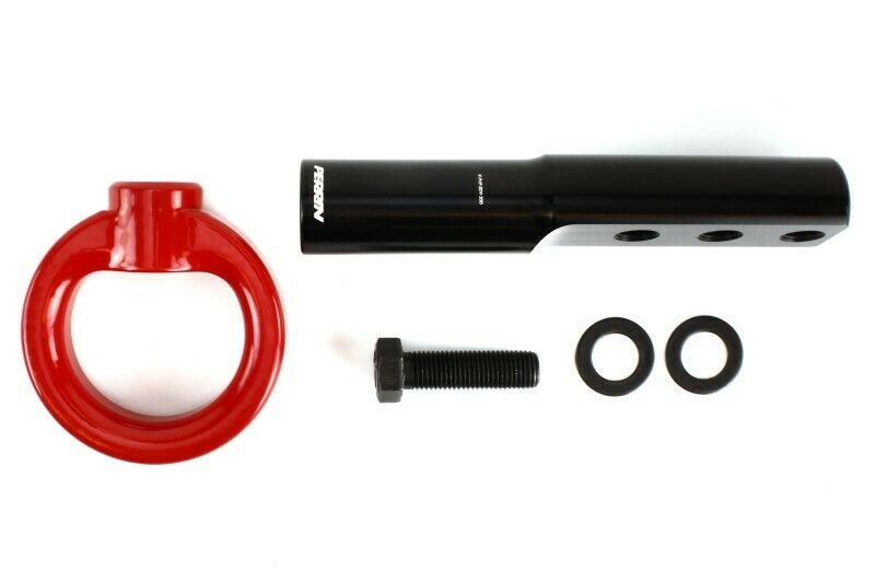 Perrin Performance Aluminum Front Tow Hook Kit Red for 16-19 Honda Civic