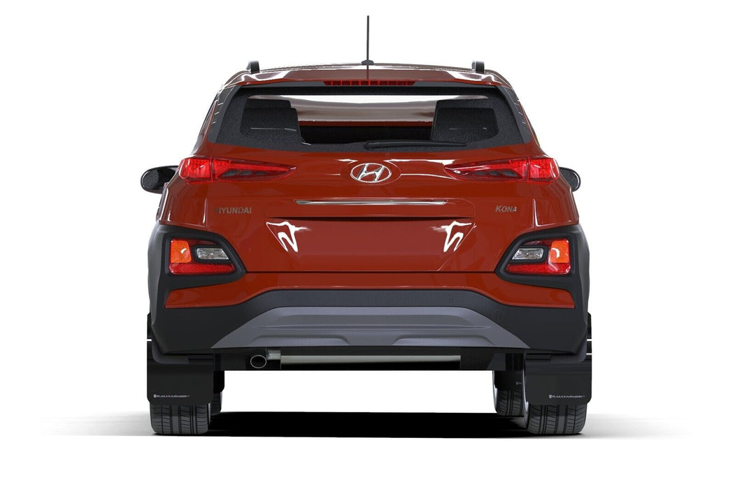 Rally Armor Black UR Mud Flap White Logo for 2018-21 Hyundai Kona