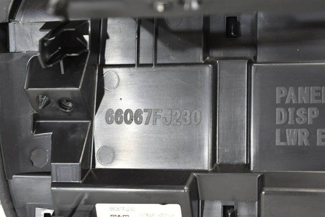 2015-2019 Subaru WRX STI Display Panel Trim Cover 66067FJ230 Damaged OEM 15-19
