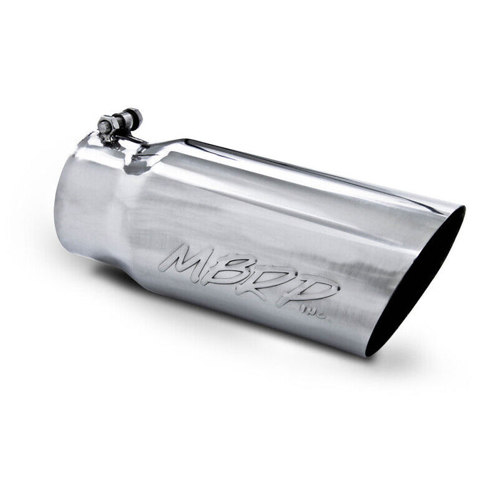 MBRP T5052 Angled Single Walled T304 12" Length Universal Exhaust Tail Pipe Tip
