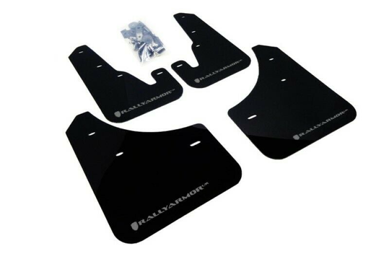 Rally Armor Rally Mud Flaps (Black/ Silver Logo) For 04-09 Mazda 3/ Speed3