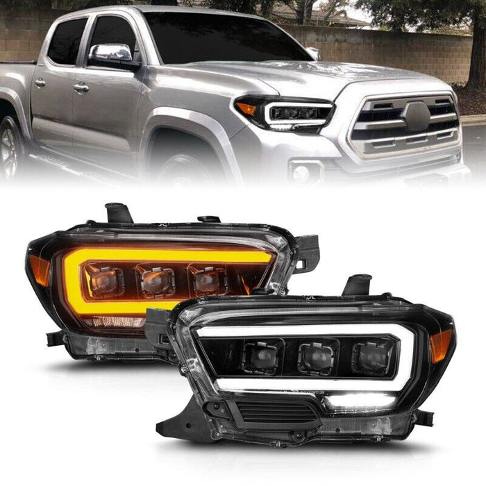 Anzo 111562 Full LED Projector Plank Style Headlights For Tacoma 2016-2022 Black