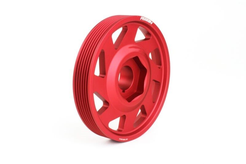 Perrin Red Lightweight Crank Pulley for 10th Gen Honda Civic Type R