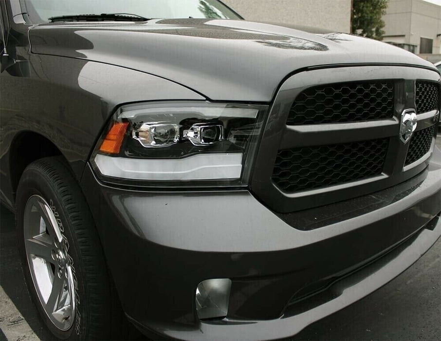 AlphaRex Black LUXX LED Projector Headlights for 2009-2018 Dodge Ram 1500