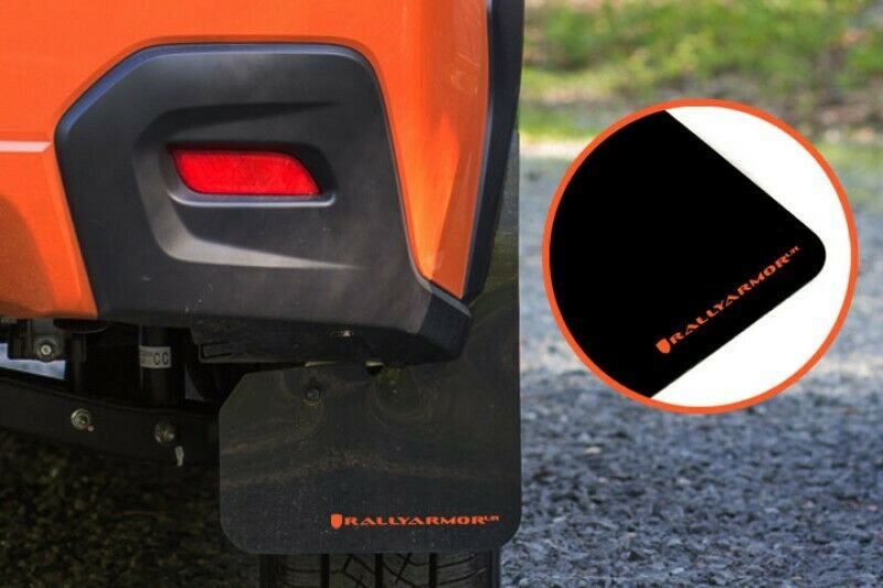 Rally Armor Mud Flaps Orange Logo For 13-17 Subaru XV Crosstrek MF26-UR-BLK/OR
