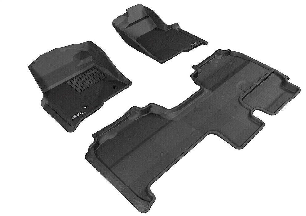 3D Maxpider Black L1FR07401509 Kagu 2 Row Floor Mat Set for 09-14 Ford F150
