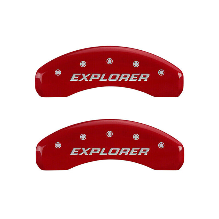 MGP Caliper Covers 10041SEXPRD Set of 4: Red Finish, Silver Explorer (Pre-2011)