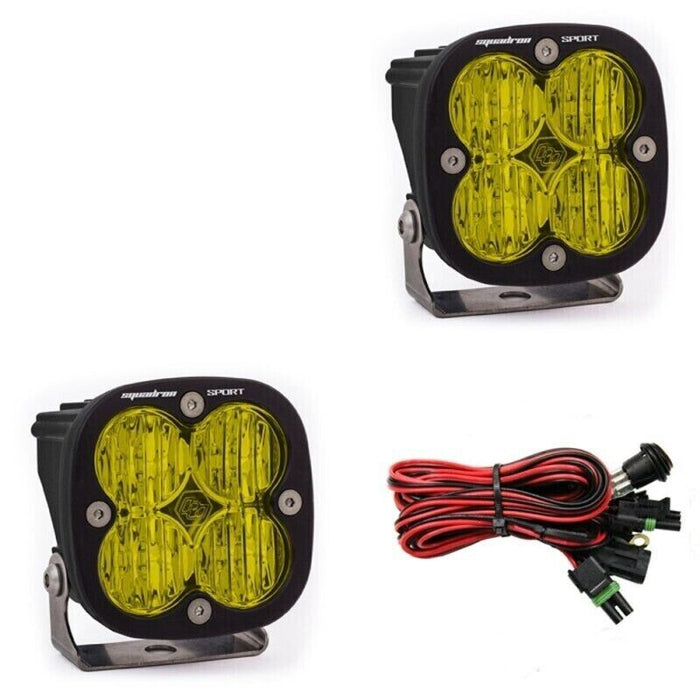 Baja Designs 557815 Squadron Sport Black LED Auxiliary Light Pod Pair - Amber