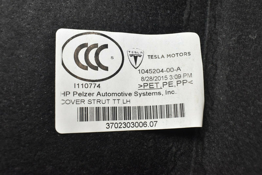 2012-2018 Tesla Model S Left Strut Cover Carpet Panel 1045204-00-A OEM 12-18
