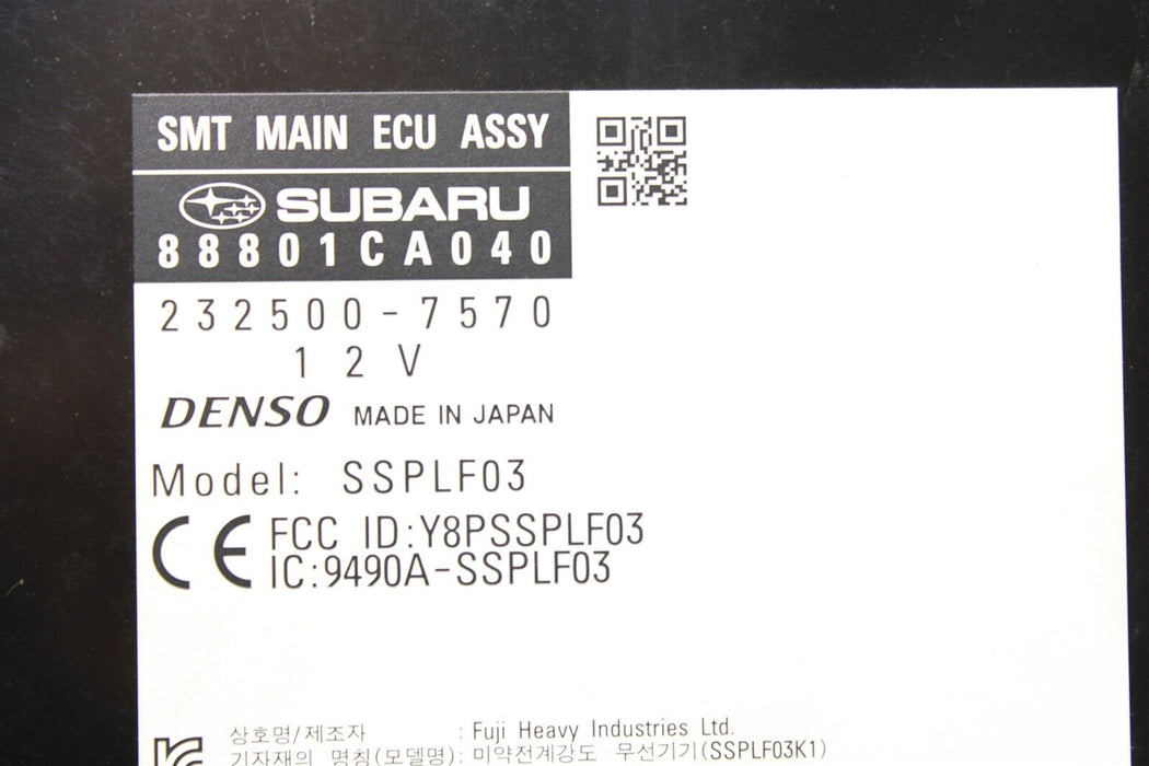 2013 Subaru BRZ FR-S 88801CA040 Theft Locking Module Factory OEM 13-19
