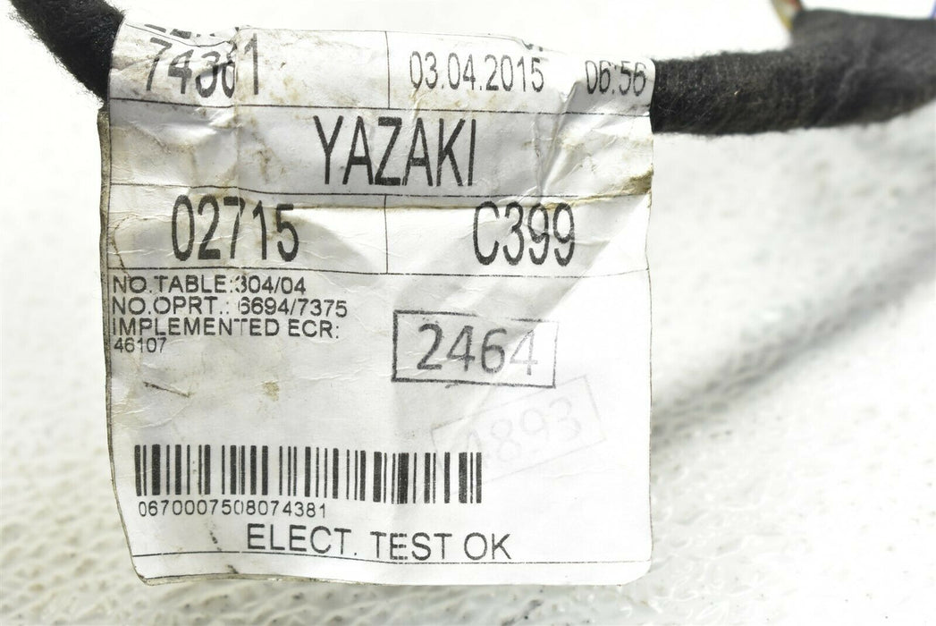 2016 Maserati Qauttroporte S Q4 Wire Harness Section 02715 14-18