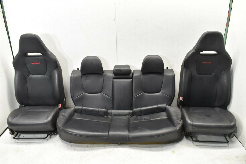 2008-2014 Subaru WRX Sedan Leather Seat Set Assembly OEM 08-14