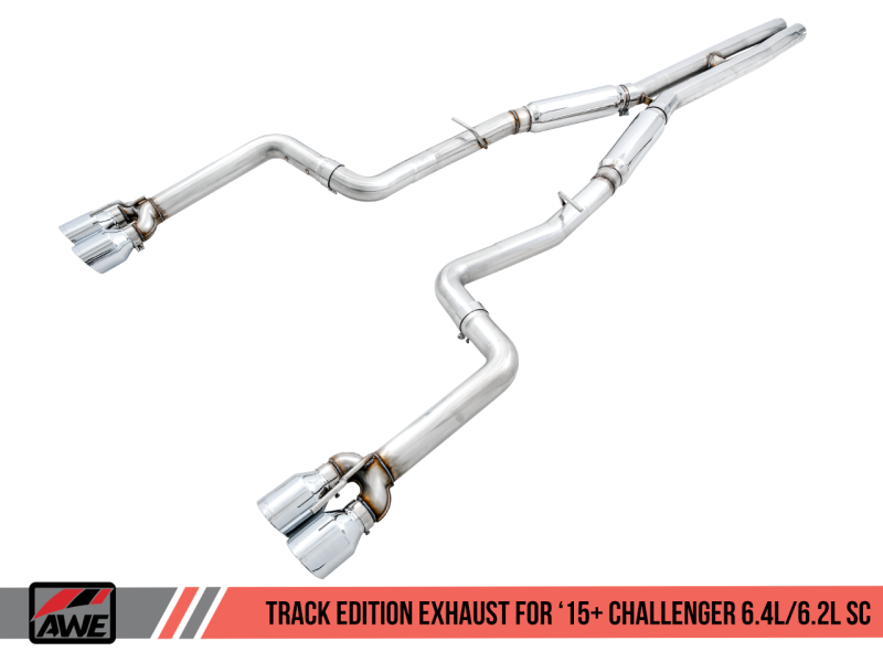 AWE 3015-42136 Tuning for 2015+ Dodge Challenger 6.4L/6.2L SC Track Exhaust-Quad