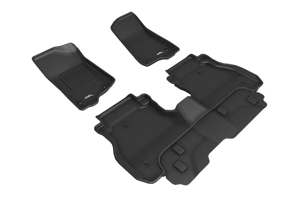 3D Maxpider Kagu Black L1JP02201509 2 Row Floor Mat Set for 20-22 Jeep Gladiator