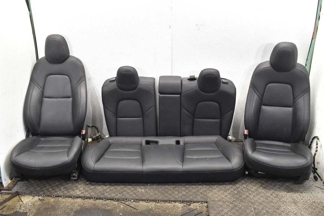 2017-2020 Tesla Model 3 Front Rear Seat Set Black Leather Interior Seats 17-20